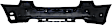 Rear Primed Bumper Cover, Convertible/Sedan, With Parking Aid Sensor Holes
