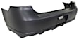 Rear Primed Bumper Cover, Without Parking Aid Sensor Holes