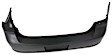 Rear Primed Bumper Cover, Without Parking Aid Sensor Holes