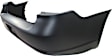 Rear Primed Bumper Cover, Without Parking Aid Sensor Holes, CAPA CERTIFIED