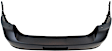 Rear Primed Bumper Cover, Without Parking Aid Sensor Holes, CAPA CERTIFIED