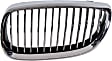 Passenger Side Grille Assembly, Chrome Shell w/ Black Insert, Grille