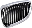 Passenger Side Grille Assembly, Chrome Shell w/ Black Insert, Grille