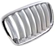Passenger Side Grille Chrome Shell with Silver Insert