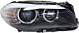 2013 BMW 528i Base 4 Cyl 2.0L - Passenger Side Halogen Headlight, With bulb(s), For Models With Auto Adjust Head Lamps, OE Replacement