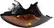 Passenger Side Corner Light, With bulb(s), Yellow lens, Black Surround Trim, Sedan/Wagon, CAPA CERTIFIED