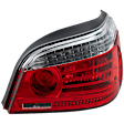 Passenger Side Tail Light, with Bulb, Halogen, Clear and Red Lens, Base Model, Sedan, Production Date From March 2008