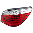 Passenger Side Tail Light, with Bulb, Halogen, Clear and Red Lens, Base Model, Sedan, Production Date From March 2008