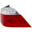 Passenger Side, Outer Tail Light, With Bulb, Halogen, Clear and Red Lens, Base Model, Wagon