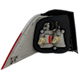 Passenger Side, Outer Tail Light, With Bulb, Halogen, Clear and Red Lens, Base Model, Wagon