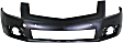 Front, Upper Primed Bumper Cover, Without Headlamp Washer Holes, With Parking Aid Sensor Holes, CAPA CERTIFIED