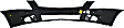 Front, Upper Primed Bumper Cover, Without Headlamp Washer Holes, With Parking Aid Sensor Holes, CAPA CERTIFIED