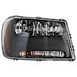 Passenger Side Headlight, with Bulb, Halogen, LT Model, Clear Lens, Black Interior, CAPA Certified