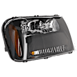 Passenger Side Headlight, with Bulb, Halogen, LT Model, Clear Lens, Black Interior, CAPA Certified