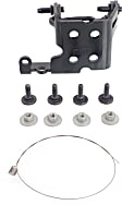 Front, Driver Side, Upper or Lower Door Hinge, Black