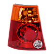 Driver Side Tail Light, Without bulb(s), Halogen, Amber and Red Lens