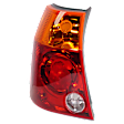 Driver Side Tail Light, Without bulb(s), Halogen, Amber and Red Lens