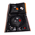 Driver Side Tail Light, Without bulb(s), Halogen, Amber and Red Lens