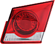 Passenger Side, Inner Tail Light, with Bulb, Halogen, Clear and Red Lens, CAPA CERTIFIED