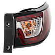 Passenger Side, Outer Tail Light, with Bulb, Halogen, Clear Lens, CAPA CERTIFIED