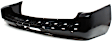 Rear Primed Bumper Cover, With Step Pad Provision and Holes For Molding And Trailer Hitch, CAPA CERTIFIED