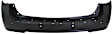 Rear, Upper Primed Bumper Cover, For Models With Chrome Package, With Parking Aid Sensor Holes and Reflector Holes, CAPA CERTIFIED