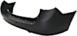 Rear, Upper Primed Bumper Cover, For Models With Chrome Package, With Parking Aid Sensor Holes and Reflector Holes, CAPA CERTIFIED