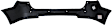 Rear, Upper Primed Bumper Cover, For Models With Chrome Package, With Parking Aid Sensor Holes and Reflector Holes, CAPA CERTIFIED