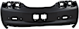Rear Primed Bumper Cover, With Parking Aid Sensor Holes, Without Tow Hook Hole