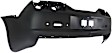 Rear Primed Bumper Cover, With Parking Aid Sensor Holes, Without Tow Hook Hole, CAPA CERTIFIED