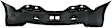 Rear Primed Bumper Cover, Coupe/Convertible, Without Parking Aid Sensor Holes, CAPA CERTIFIED