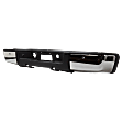 Step Bumper, Chrome, Face Bar and Pads, For Models with Rear Object Sensor Holes, CAPA Certified
