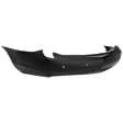Rear Primed Bumper Cover, Without Parking Aid Sensor Holes, CAPA CERTIFIED
