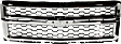 Upper Grille Assembly, Chrome Shell and Insert, Grille