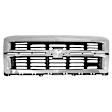 Upper Grille Assembly, Chrome Shell With Textured Black Insert, CAPA CERTIFIED