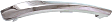 Front, Passenger Side Bumper Trim, Chrome, Side Bumper Molding
