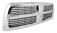 Upper Grille Assembly, Chrome Shell with Textured Black Insert