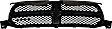 Upper Grille Assembly, Painted Black Shell and Insert CAPA CERTIFIED