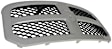 Grille, Painted Gray Shell with Textured Black Insert, with Emblem Provision