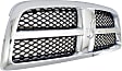 Grille Assembly, Chrome Shell with Painted Black Insert, Grille