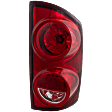 Passenger Side Tail Light, With bulb(s), Halogen, Clear and Red Lens