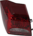 Driver Side Tail Light, with Bulb, Halogen, Clear and Red Lens, CAPA CERTIFIED