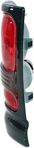 Driver Side Tail Light, Without bulb(s), Halogen, Clear and Red Lens