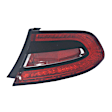 Passenger Side, Outer Tail Light, with Bulb, Halogen, Clear and Red Lens, CAPA CERTIFIED