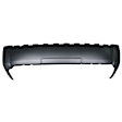 Rear Primed Bumper Cover, Without Tow Hook Hole and Parking Aid Sensor Holes, CAPA CERTIFIED