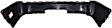 Rear Primed Bumper Cover, With Tow Hook Hole, Without Parking Aid Sensor Holes