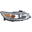 Passenger Side Headlight, with Bulb, Halogen, Clear Lens, CAPA Certified