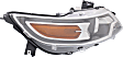 Passenger Side Headlight, with Bulb, Halogen, Clear Lens, CAPA Certified