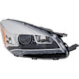 Passenger Side, Upper Headlight, without Bulb, HID/Xenon, with Ballast, For Titanium Models, CAPA Certified