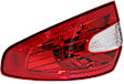 Passenger Side, Outer Tail Light, with Bulb, Halogen, Clear and Red Lens, Sedan, CAPA CERTIFIED